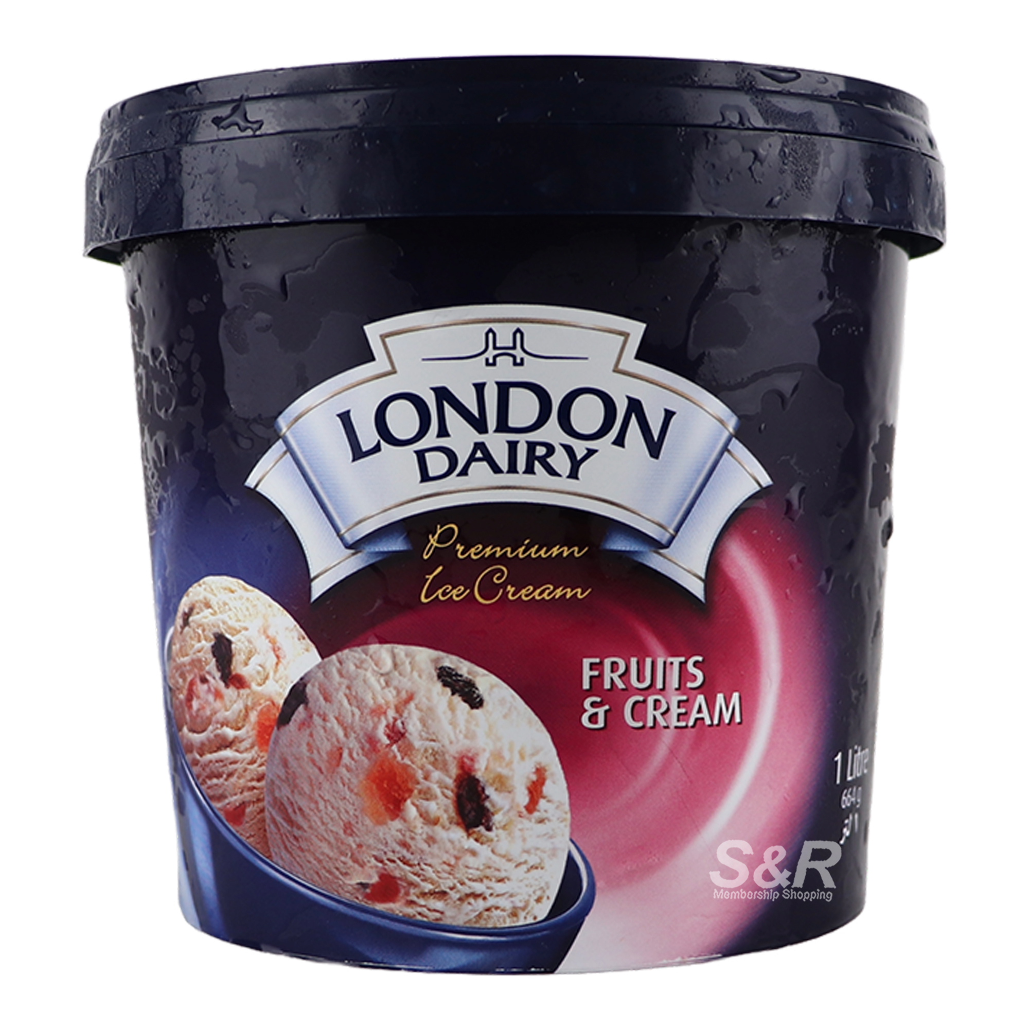 London Dairy Premium Ice Cream Fruits and Cream 1L